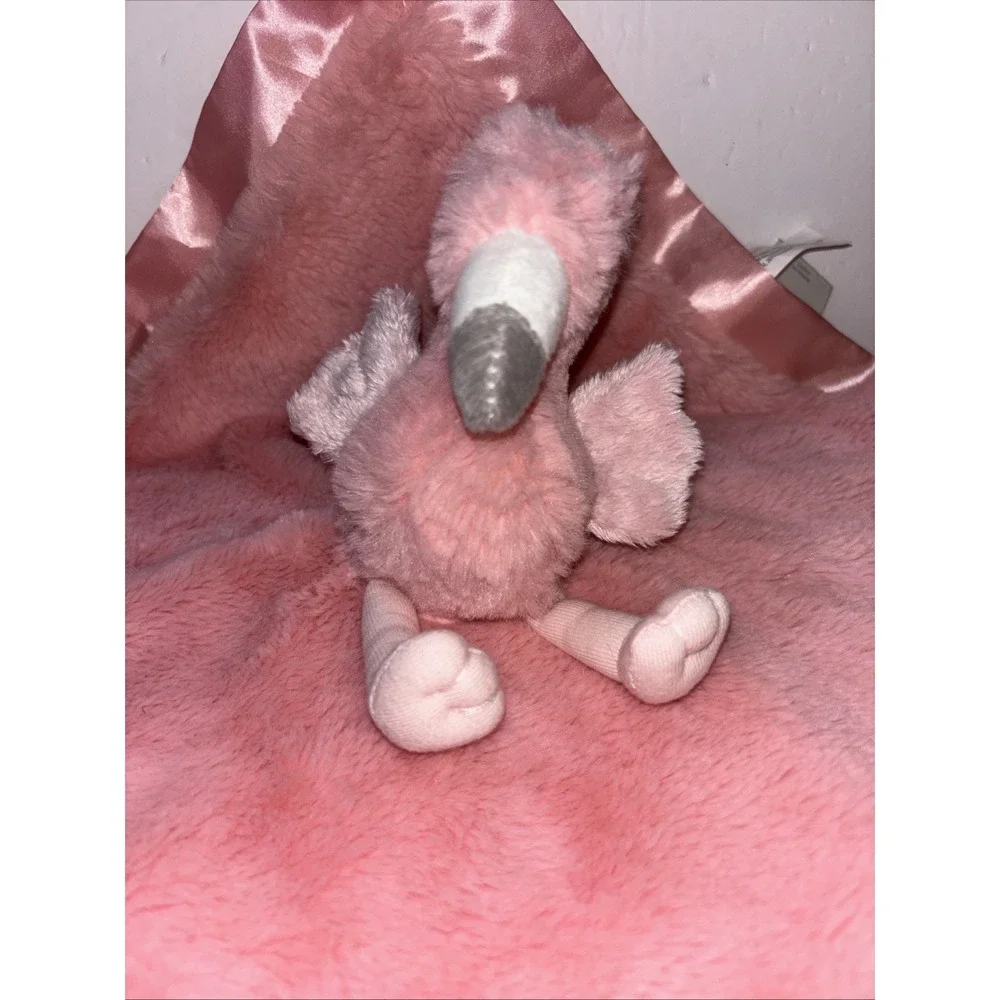 Cloud Island Lovey Flamingo Satin Trim & Back Plush Security Blanket